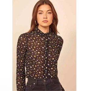 New reformation sheer blouse
